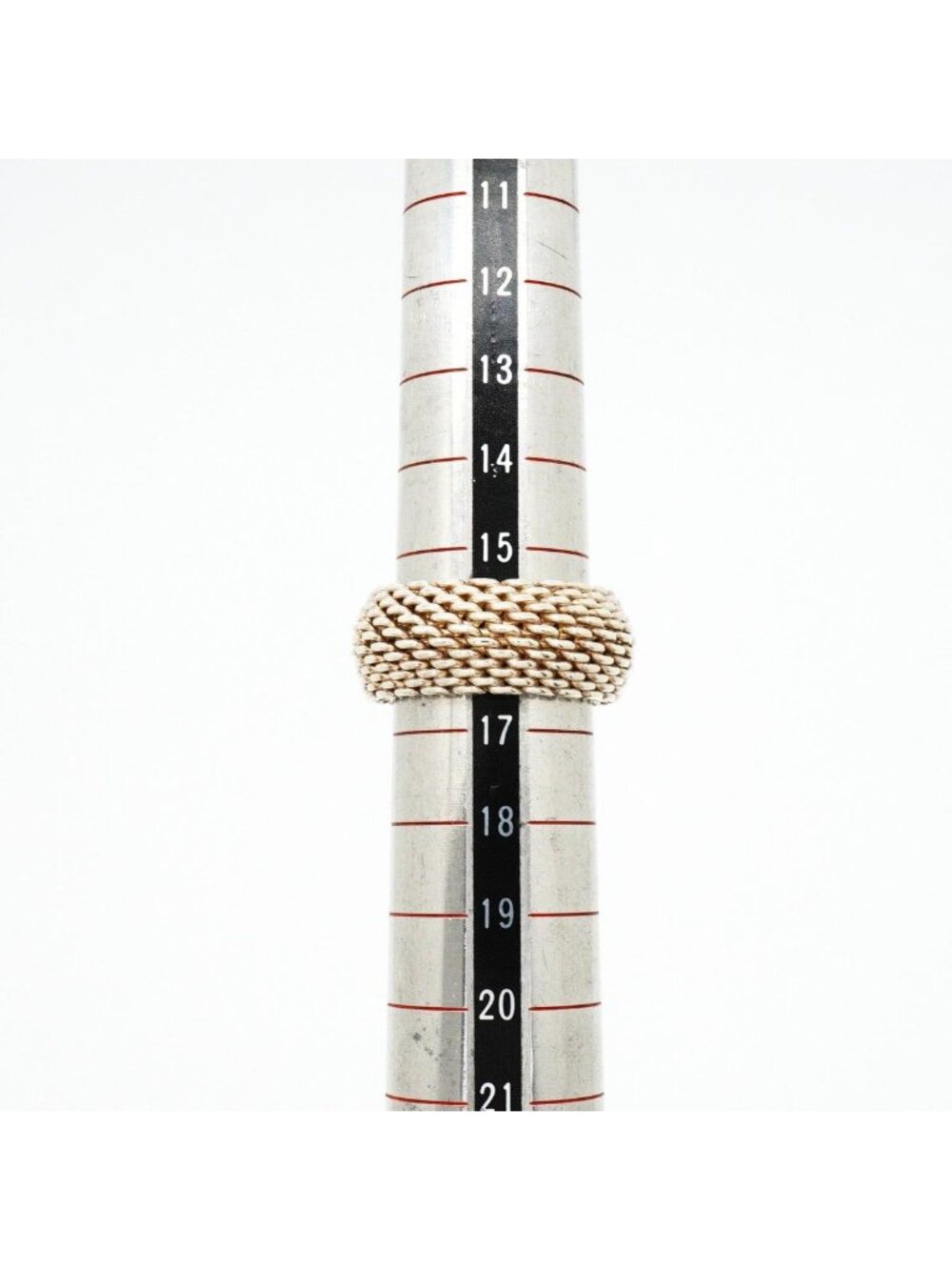 ★SOLD★ Tiffany & Co Ring Somerset Mesh 925 Sterling Silver - Picture 6 of 7